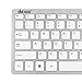 iKKEGOL USB Slim Mini Wired 78 Key Small Super Thin Compact Keyboard for Desktop Laptop PC Win 7 Mac (White)