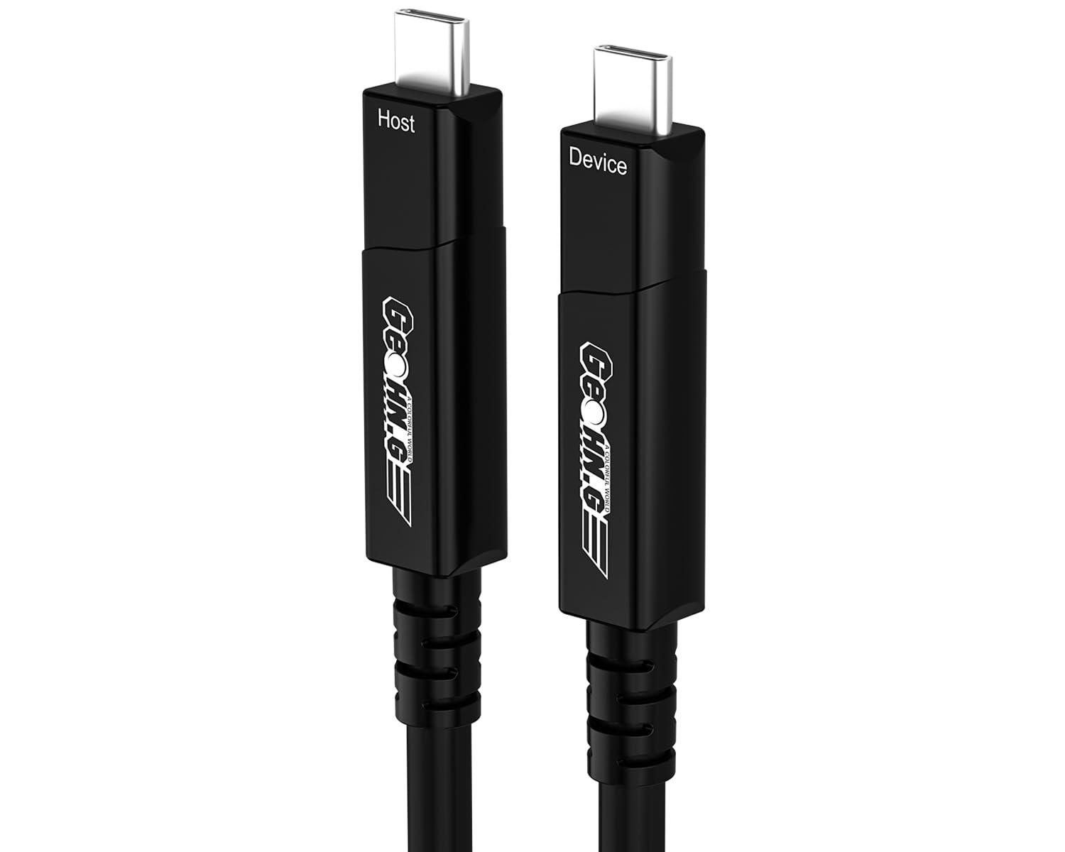 Photo 1 of GeoHN.G Full-Featured Fiber Optic USB C to USB C Cable 15M/50FT, 10Gbps 4-Lanes Long Distance USB 3.2 Video Cable with PD 60W for VR Headsets/AR, Webcam, Laptop, Camera, Mini PC and Video Conference