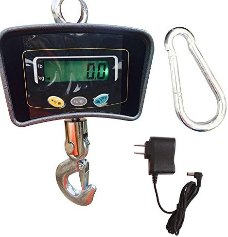 Digital Hanging Scale,Crane Digital 500KG 1110LBS Hanging Industrial Weight Scale LCD Display (With Charger, Automatica)
