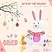 VIVOHOME 4ft Height Inflatable Happy Easter Bunny with Colorful Rotating Led Lights Blow up Outdoor Yard Decoration