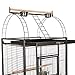 VECELA Bird Cage Play Top Parrot Cage 68 Inch Large Bird Cage with Unique Circular Staircase Birdcage for Parrot Large Pet House Black