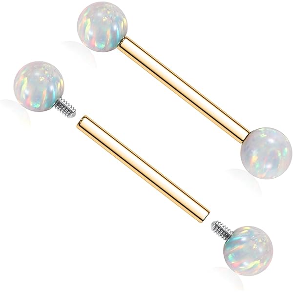 thumbnail image 2 of Nipple Quality Piercing Jewelry,G23 Titanium Nipple Barbells 14G 14mm Internally Threaded Tongue Rings Straight Barbell Hypoallergenic Body Jewelry M 2 of 9