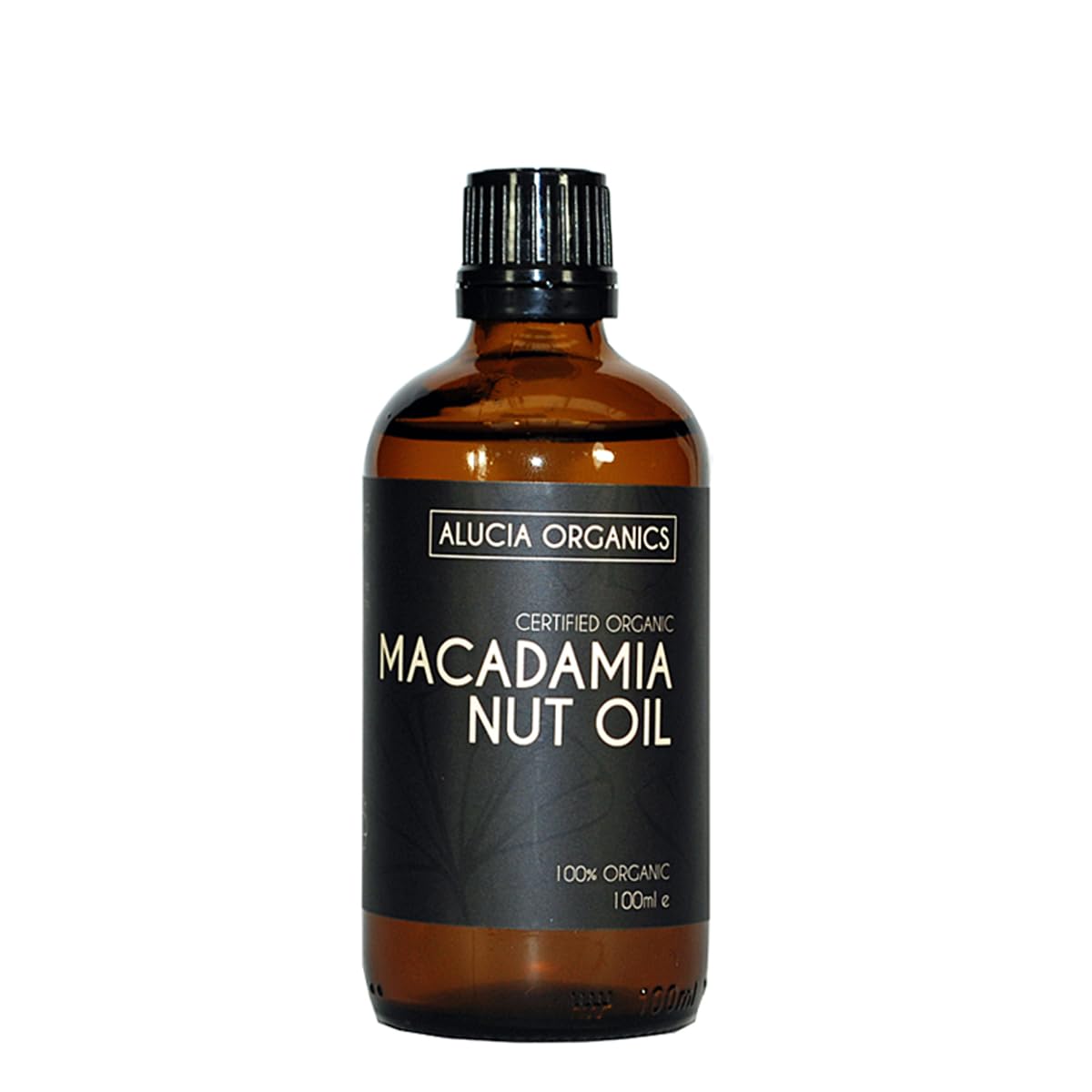 Alucia Organics Certified Organic Macadamia Nut Oil 100ml - Pure, Natural, Cold Pressed, Certified Organic, Vegan, Cruelty Free, for Skin, Face, Body, Hair, Massage