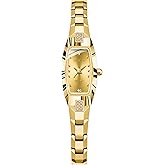 MASTOP Slim Thin Gold Watches for Women Dainty Hexagon Ladies Quartz Wrist Watches Stainless Steel Band Fashion Analog Watch Luxury Bracelet Ladies Elegant Dress Small 50M Watereproof