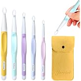 Yarniss Large Ergonomic Crochet Hooks Set 8.0mm 10.0mm 12.0mm 15.0mm 20.0mm | Big Crochet Hooks for Chunky Yarn