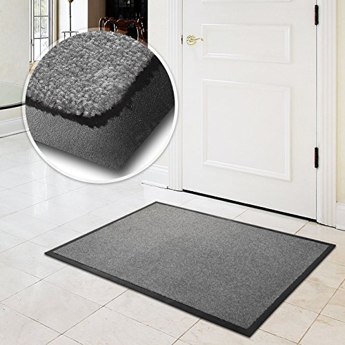 casa pura Entrance Mat | Europe's # 1 Front Door Mat for Home and Business | Gray - 24" x 72"