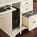 Sauder Harbor View Computer Desk With Hutch, Antiqued White finish