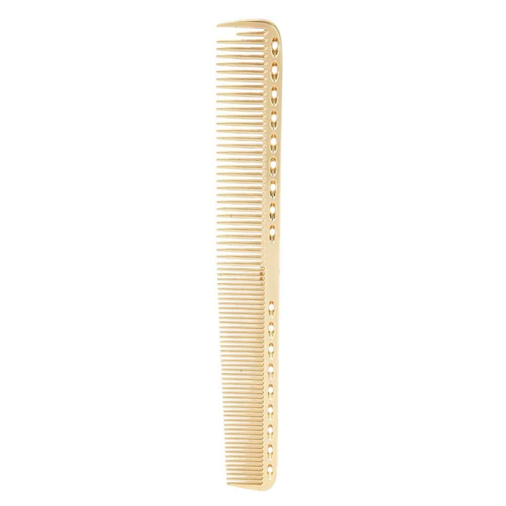 Hair Comb, Professional Aluminum Metal Salon Comb, Hair Comb Anti-Static Aluminium Stainless Steel Comb Professional Space Beauty Tools, for Cutting and Hair Styling (Gold02)
