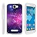 MINITURTLE Compatible with Alcatel Fierce 2 7040T, Pop Icon A564C Protective Slim Sleek 2 Piece Snap On - Heavenly Stars