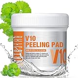 BRTC V10 Peeling Pad - Skin Soothing with 10 vitamins, Exfoliating and Removing Dead Skin Cells with PHA ingredient, Purifying Care, Intensive Moisturizing and Deep Cleansing (80EA)