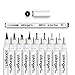 KINGART 436-16 PRO Inkline Color + Black Micro Line & Precision Graphic Pens, 8 COLORS Size 03 (0.35 mm) Nibs, 8 BLACK Assorted Tips, Archival Waterproof Japanese Ink, Art, Illustration, Lettering, Comics & Anime