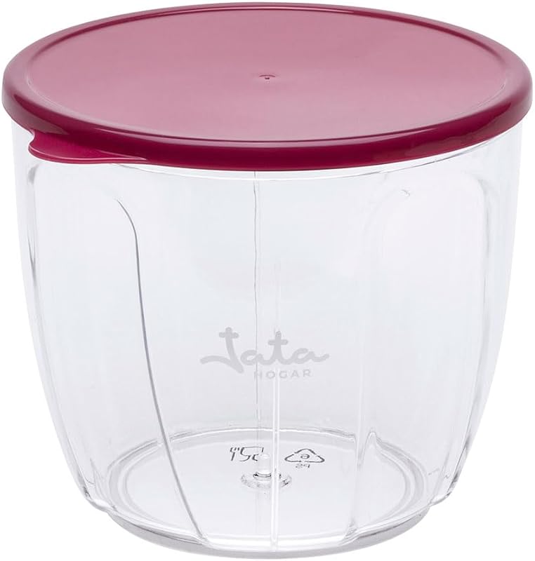 HOGAR HMAQ4506 - Chopper Manual com Corda para todos os tipos de alimentos. 4 alturas de corte. Lâmina de aço inoxidável. Capacidade de 900 ml. Inclui tampa e pá para bater