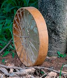 American Shamanic Native Drum Bison Natural Hide