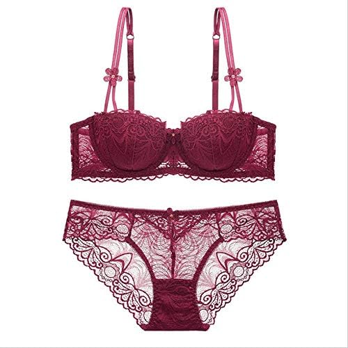 Women's 2 Piece Lingerie Lace Bodysuit Bra and Panty Set