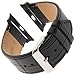 Gilden for Apple 42mm Gator-Grain Calfskin Black Watch Strap F30XL-0124-SMART (Fits 42 Millimeter Apple Watch, Extra Long, Black)