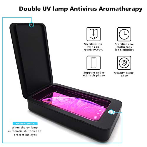 Royace Phone Sanitizer,UV Phone Sanitizer with USB Cable, Phone Sanitizer Sterilizer for Cell Phone Jewelry Watch Headphones Toothbrush