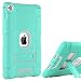 BENTOBEN iPad Air 2 Case, [Hybrid Shockproof Case] with Kickstand Rugged Triple-Layer Shock Resistant Drop Proof Case Cover for iPad Air 2 with Retina Display/iPad 6, Mint Green