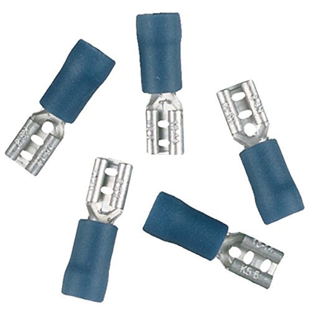 Connex COXT190560 Flat Plug Connectors, Blue/Silver, Set of 5 Piece