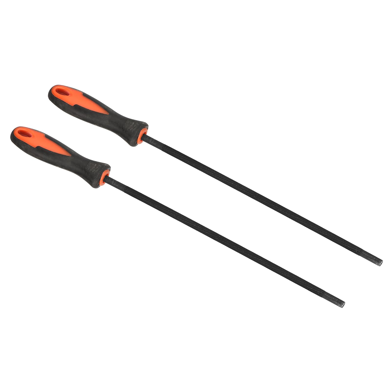 PATIKIL Chainsaw Chain Sharpening File, 2 Pack 7/32-Inch (5.5 Mm) Round Chain Saw Sharpener File with Plastic Handle for Chainsaw, Red Black