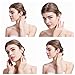 FIBO STTEL 4 Pairs Stainless Steel Stud Earrings for Men Women Cubic Zirconia Earrings,6MM