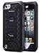 ULAK iPod Touch 7th Generation Case, iPod Touch 6 Case, Full Body withScreen Protector, Belt Clip Holster Kickstand Heavy Duty Shockproof Protective Bumper Cover for iPod Touch 5/6/7, Black