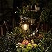 EKQ ROJOY 1Pack Upgrade Hanging Solar Lights Lantern with 1 Shepherd Hook,Metal Solar Waterproof Lantern for Pathway Garden Outdoor (1Pack) (Black)