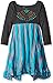 Elisabeth Little Girls' Dress Nailhead Top with Stripe Ruffle Bottom Skirt