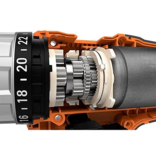Ridgid R860052K 18 Volt 500 Lbs. Torque 1,500 RPM Hyper Lithium Ion Cordless Drill / Driver Kit (Certified Refurbished) - Thumbnail 2