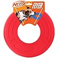 Nerf Dog Atomic Flyer Outdoor Dog Toy, 10 Inch Flying Disc Dog Fetch Toy, Rubber Dog Toy for Medium Dogs and Large Dogs, Red