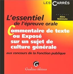 L' essentiel de l'épreuve orale