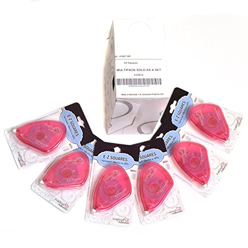 Scrapbook Adhesivesby 3L 01607-MP 3L Scrapbook Adhesives E-Z Squares Permanent Adhesive Dispenser, 650 Tabs - Set of 6, White