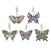 Mosaic Making Kits, 5pcs DIY Special Shaped Full Drill Butterfly Diamond Painting Keychain Kits