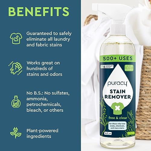 Puracy Stain Remover Spray The TikTok Stain Remover Laundry Pretreater