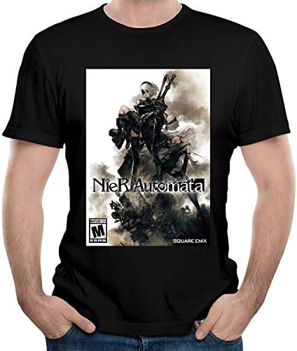 HEYUANHECHOU T-Shirts for Men's NIE Men's T Shirts,Black