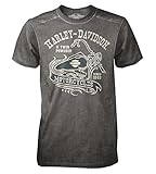 Harley-Davidson Mens Black Label T-Shirt, V-twin Short Sleeve Tee, Gray 30293148