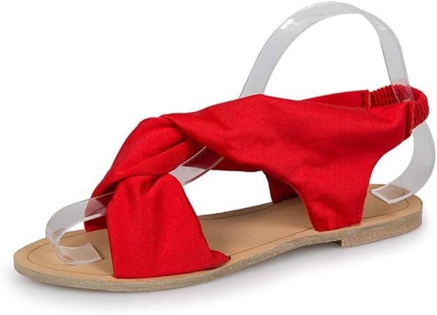 flat red sandals uk