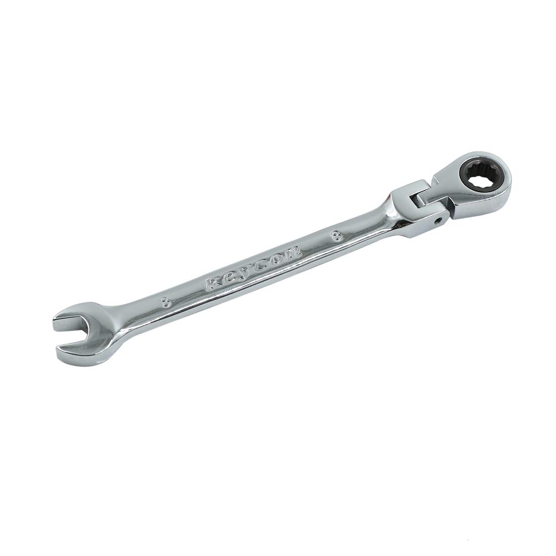 sourcing map 8mm Car Combination Double Flex-Head Open End Spanner Ratchet Wrench