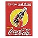 Poster Discount TIN Sign Coke Real Thing - Bottle, 13x16