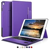 IVSO Apple iPad Pro 10.5 Case With Keyboard Ultra-Thin DETACHABLE Bluetooth Keyboard Stand Case / Cover + Pencil holder for Apple iPad Pro 10.5-inch 2017 Version Tablet(Purple)