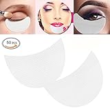 Wisdompark 50pcs Eyeshadow Shields Professional Lint Free Under Eye Eyeshadow Gel Pad Patches For Eyelash Extensions/Lip Makeup (50pcs)
