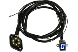 Motorcycle Digital Gear Indicator, KIMISS Motorcycle Gear Shift Sensor Waterproof Gear Shift Indicator Digital Meter LED Disp