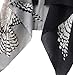 Women's Vintage Owl Print Color Block Pashmina Shawl Scarf Cape Thin Cardigan (One Size, Black&Gray)