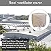 Universal Turbine Roof Vent Cover with drawstring, Durable & Lightweight Roof Ventilator Cover, Heavy Duty Waterproof Turbine Ventilator Cover, Protects turbines from rain, snow, wind and dust.