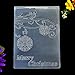 Kwan Crafts Merry Christmas Ball Light Plastic Embossing Folders for Card Making Scrapbooking and Other Paper Crafts, 12.5x17.7cm