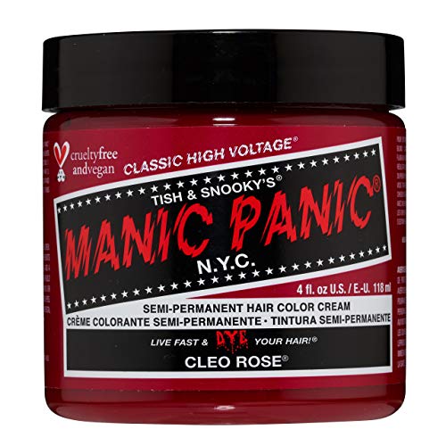 MANIC PANIC Classic Cleo Rose Semi Permanent Hair Color - Warm Magenta Pink Hair Dye for Women & Men That Lasts 4-6 Weeks - Vegan, Ammonia & Cruelty-Free - Create & Mix Custom Shades (4oz)
