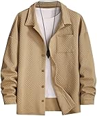 ZAFUL Men's Solid Color Flap Pocket Single Breasted Woolen Blend Coat Turn Down Collar Long Sleeve Jacket