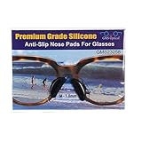 1 Pair Black - 1.8mm X 17mm Non-Slip Nose Pads for EyeGlasses by GMS Optical - Premium Grade Silicone
