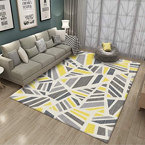 Ylmhe Area Rugs Nordic Style Geometric Carpet Art Non-Slip Large Modern Abstract Mat for Living Room Bedroom, C,200x300cm