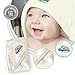 Brooklyn Bamboo Baby Hooded Towel, Soft, Hypoallergenic Thick, Organic, Infant & Toddler Layette & Registry & Gift Basket Sets, Large
