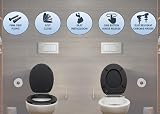 AQUALONA Luxury Soft Touch Slow Close Toilet Seat Black 41x35 cm view 6